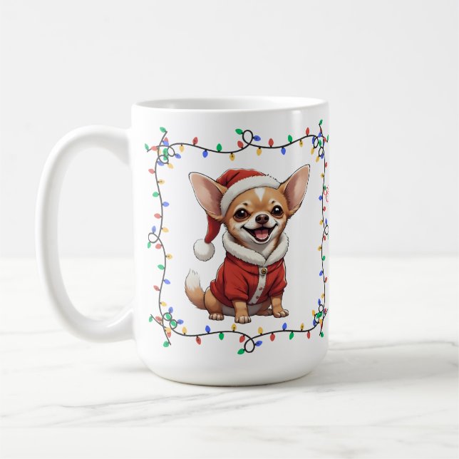 La mignonne Mug de Noël Chihuahua (Gauche)