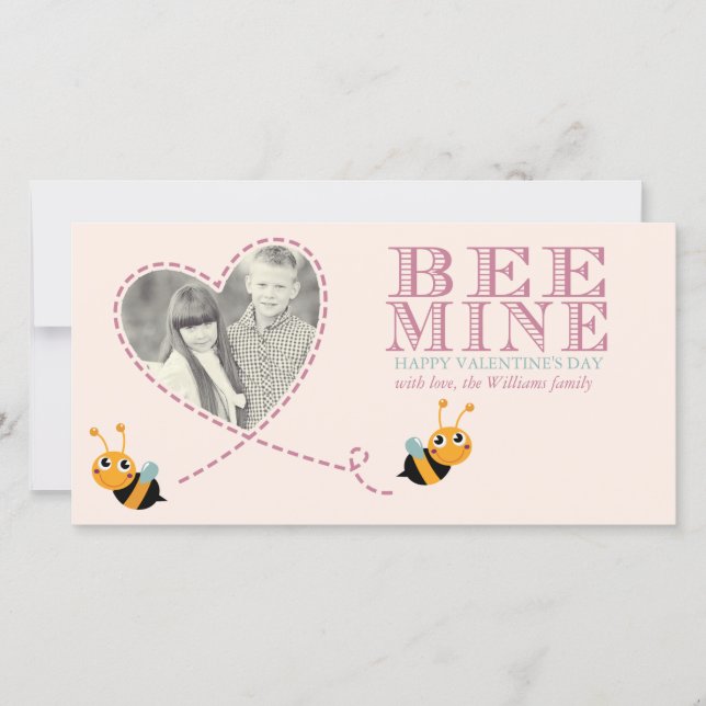 La mine d'abeilles Saint-Valentin Cartes photos (Devant)