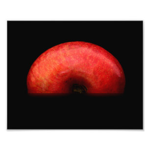 La moitié de la photo d'art de la pomme rouge
