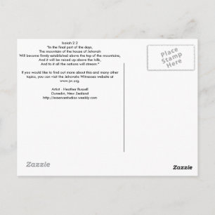 La montagne Jehovahs avec carte postale Pudding