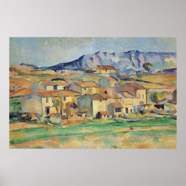 La Montagne Sainte-Victoire - Paul Cezanne - c1886 Poster (Front)