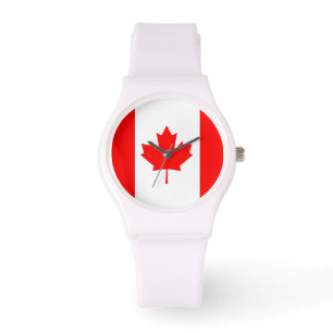 La montre canadienne de drapeau