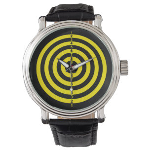 La montre de la Cible de flechettes jaune