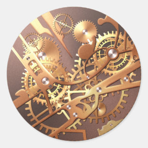 la montre de steampunk embraye des autocollants