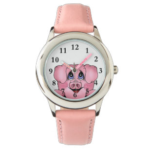 La montre porcine semi-transparente de l'enfant