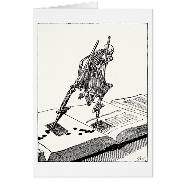 La mort marchant sur des échasses (Devant)