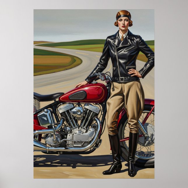 LA MOTOCYCLISTE (The Motorcyclist) Poster (Front)