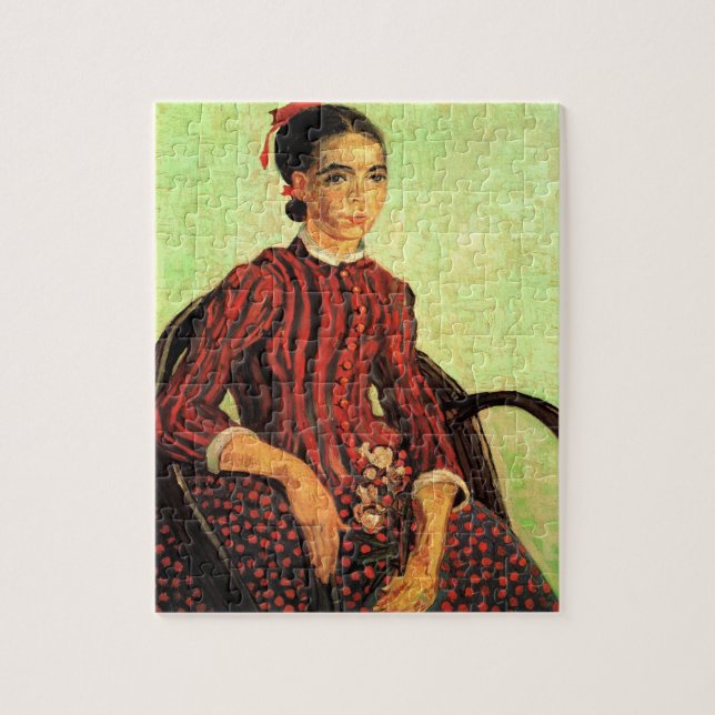 La Mousme, Sitting by Vincent van Gogh Jigsaw Puzzle (Vertical)