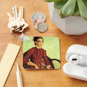 La Mousme, Sitting by Vincent van Gogh Keychain