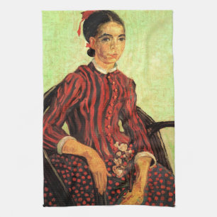 La Mousme, Sitting by Vincent van Gogh Kitchen Towel