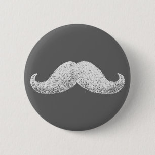 La Moustache (Dark) 2 Inch Round Button