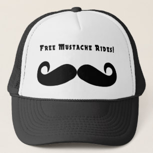 La moustache libre monte le casquette