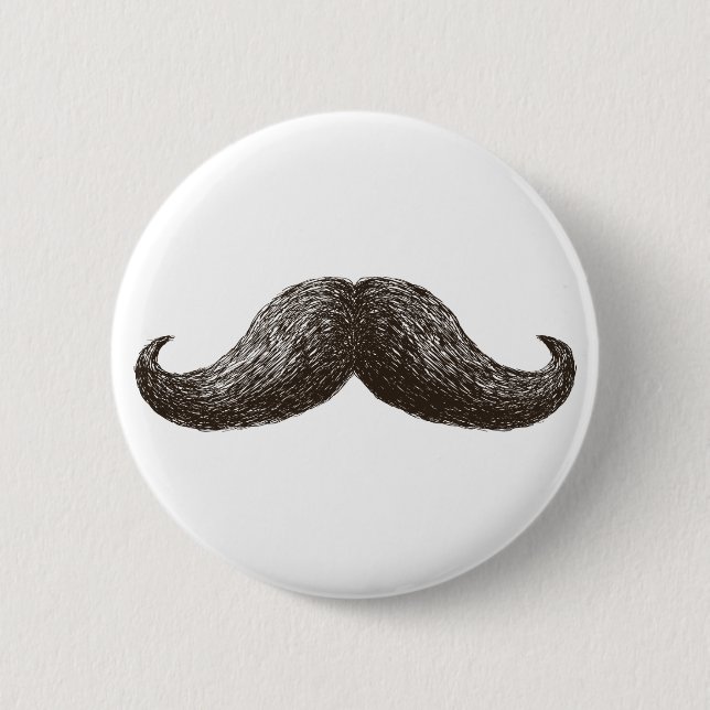 La Moustache (Light) 2 Inch Round Button (Front)