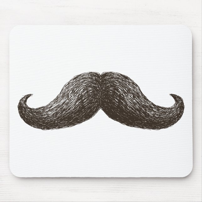 La Moustache (Light) Mouse Pad (Front)