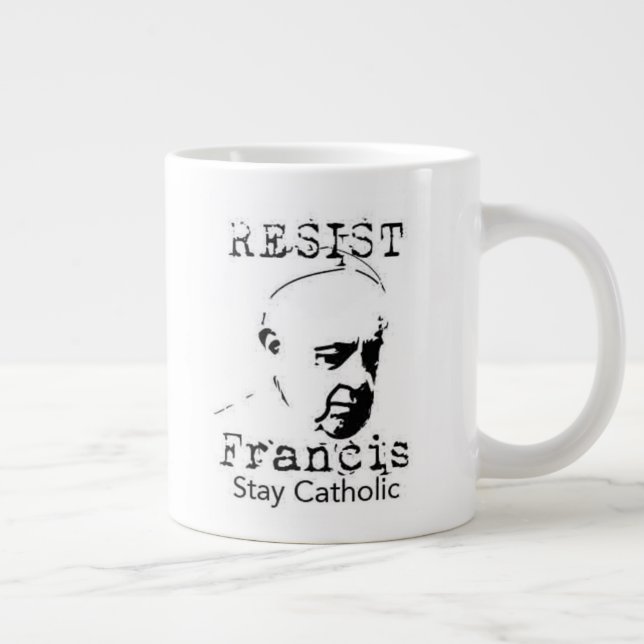 La Mug de café du pape. Résiste à la disparition d (Droite)