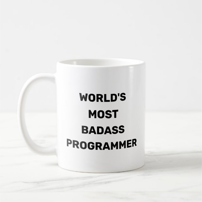 La Mug de café du programmeur de Badass le plus in (Gauche)