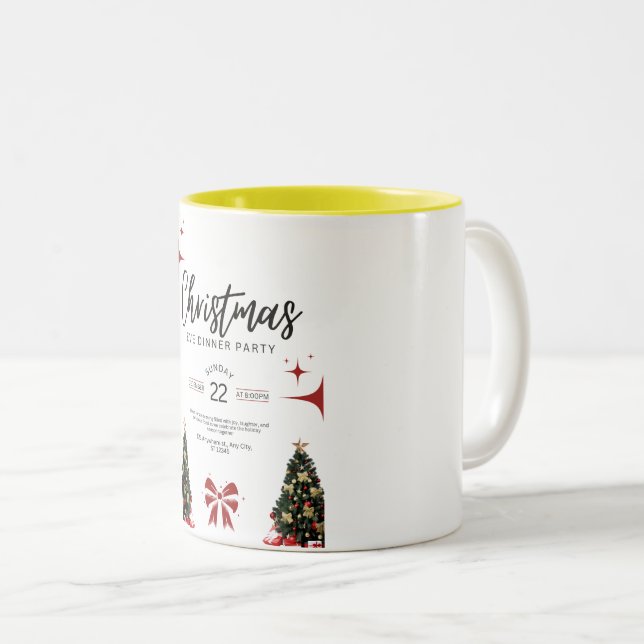 La Mug de la Soirée du Jardin Vert de Noël (Devant droit)