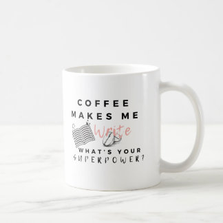 La Mug du café "superpuissance de l'écrivain"