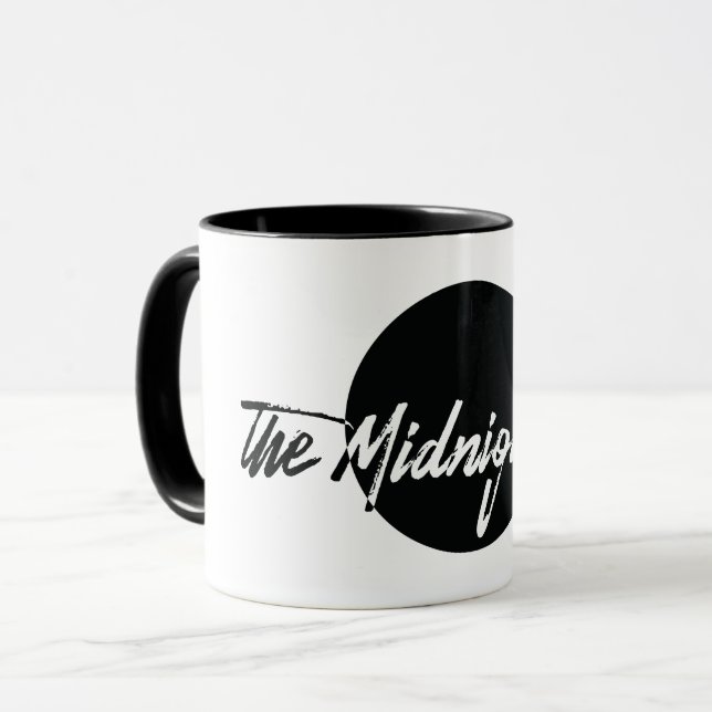 La Mug du logo Eclipse du soleil de minuit (Devant gauche)
