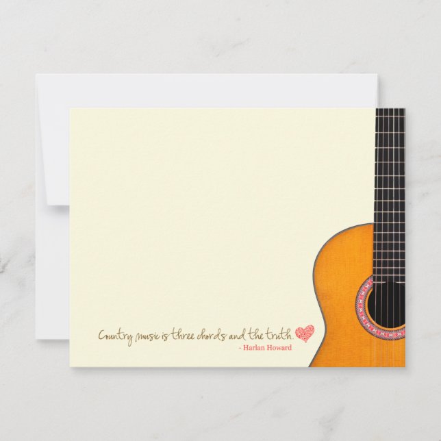 "La musique country est trois accords" Cartes de n (Devant)