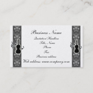 La musique de violon note le carte de visite