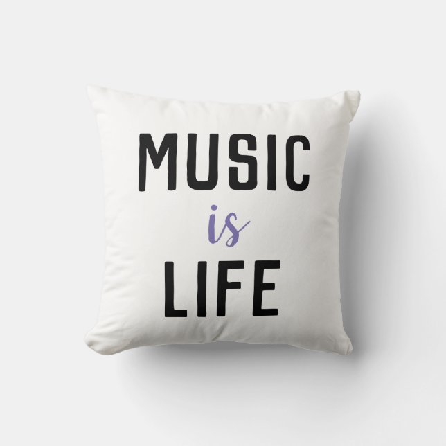 La musique est coussin de déclaration de la vie (Recto)