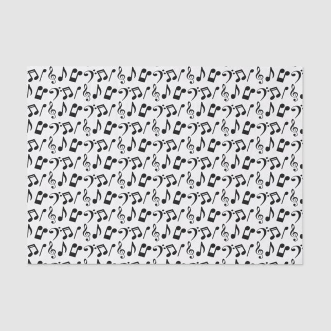 La musique noire note le papier de soie de soie (Recto)