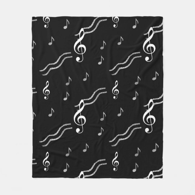 La musique note la couverture noire et blanche (Devant)