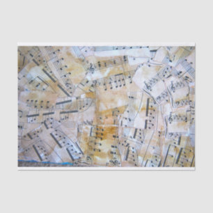 La musique note le papier de soie de soie