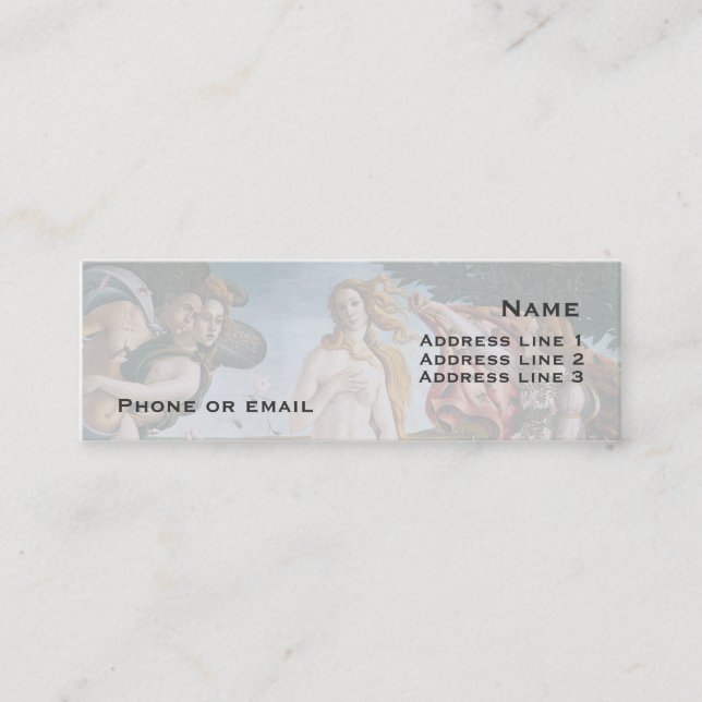 La naissance du carte de visite de Vénus (Devant)