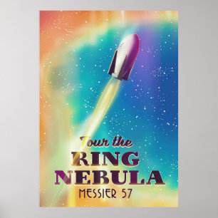 La nébuleuse de l'Anneau (Messier 57) Affiche de v