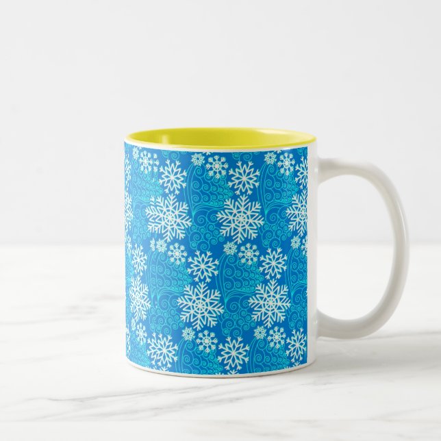 La neige s'écaille tasse de Noël (Droit)
