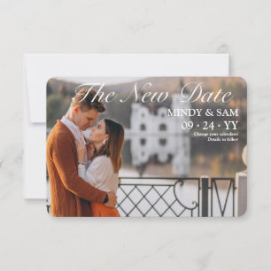 La nouvelle date Faire-part de report photo