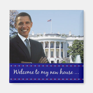 La nouvelle maison d'Obama - le aimant Carré