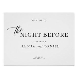 La nuit avant le dîner de répétition signe d'accue