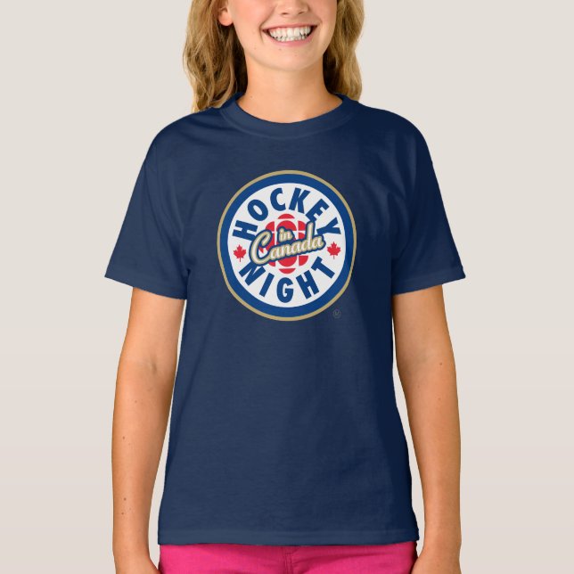 La nuit du hockey au Canada T-shirt pour filles (Devant)