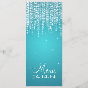 La nuit élégante de menu de mariage brillent le