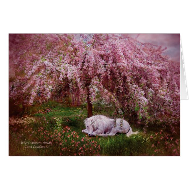 Là où ArtCard rêveur de la licorne (Devant horizontal)