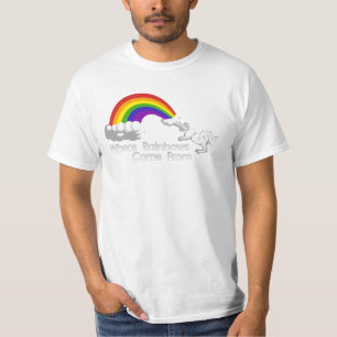 Là où les arcs-en-ciel viennent des T-shirts