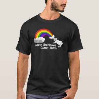 Là où les arcs-en-ciel viennent des T-shirts