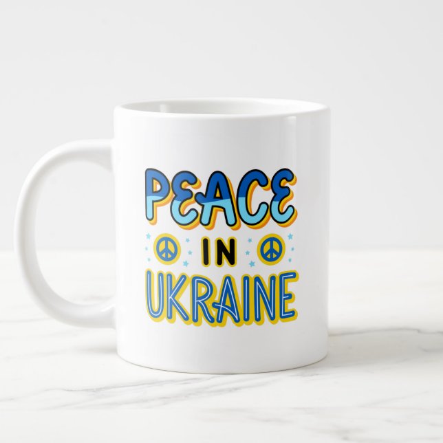La paix en Ukraine Spécialité Jumbo Mug (Gauche)