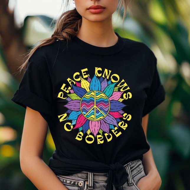 La Paix ne connaît pas de frontières T-shirt (Créateur téléchargé)