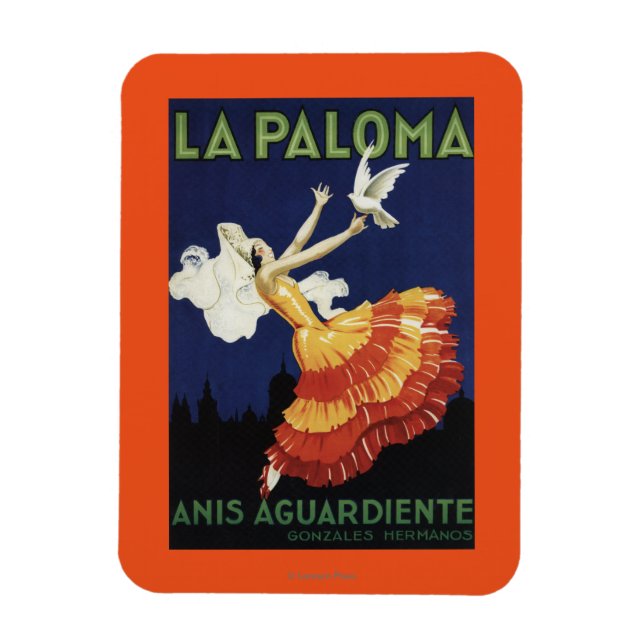 La Paloma - Anis Aguardiente Promotional Magnet (Vertical)