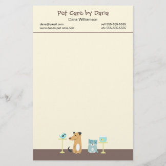 La papeterie de la garde d'enfants d'animal