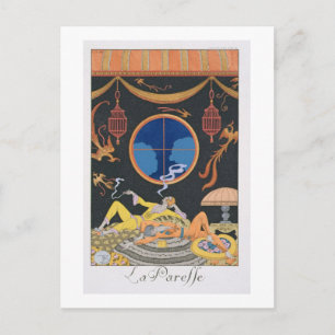 La Paresse, 1924 (pochoir print) Postcard