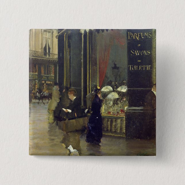 La Parfumerie Viollet, Boulevard des Capucines 2 Inch Square Button (Front)