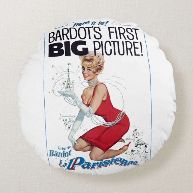 La Parisienne Round Pillow (Front)