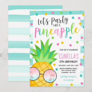 La partie aiment une invitation d'anniversaire