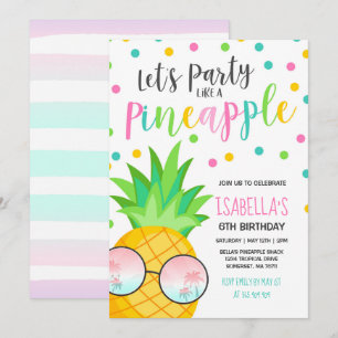 La partie aiment une invitation d'anniversaire