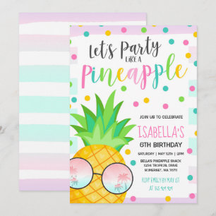 La partie aiment une invitation d'anniversaire